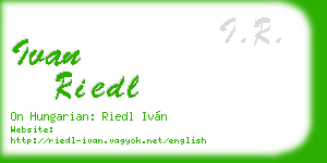 ivan riedl business card